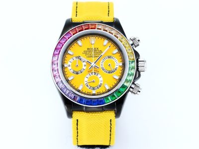 ROLEX Daytona Series 316L Steel Quartz Movement 43MM Yellow Watch